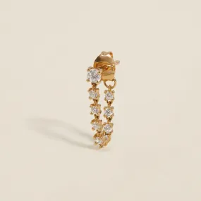 Avayaan crystal chain hoop earring