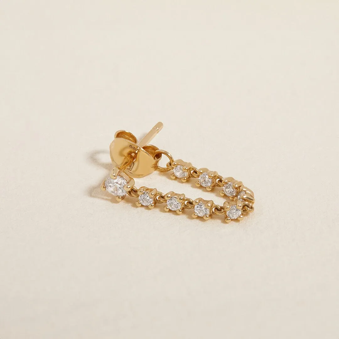 Avayaan crystal chain hoop earring