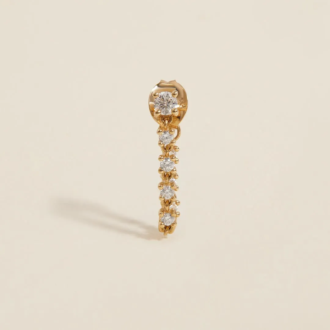 Avayaan crystal chain hoop earring