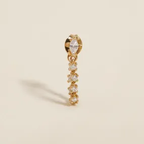 Benjamin crystal chain hoop earring