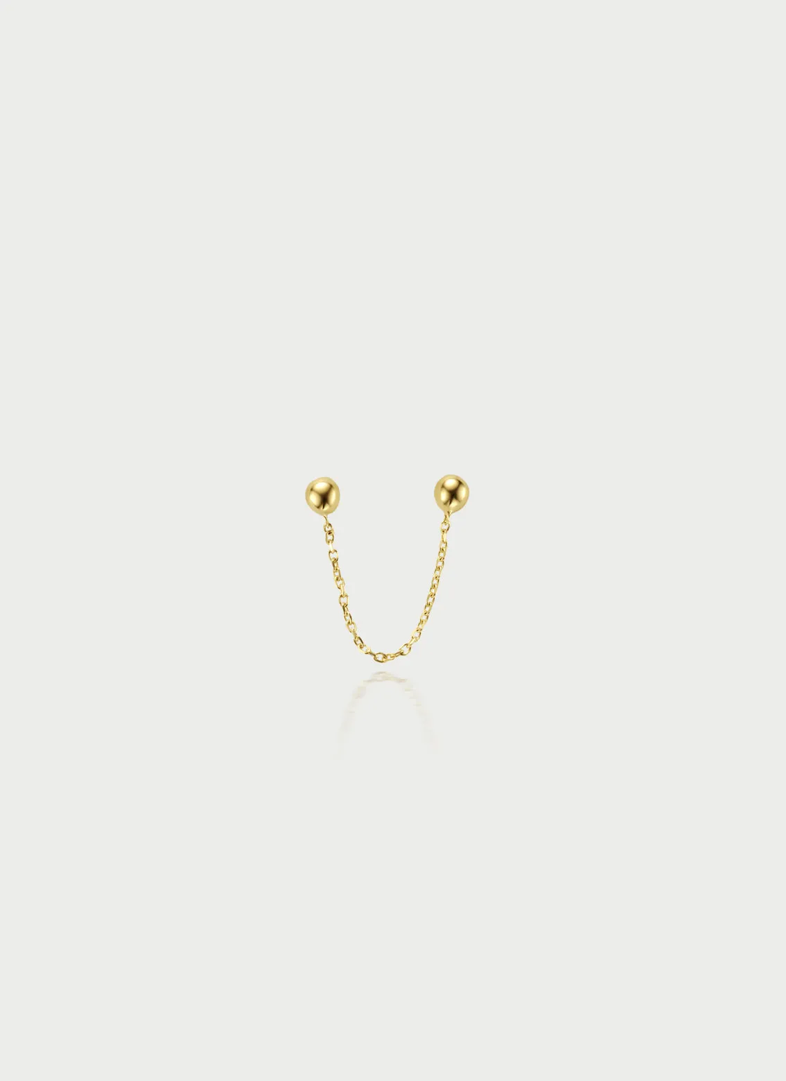 Double trouble pinhead earstud 14k gold