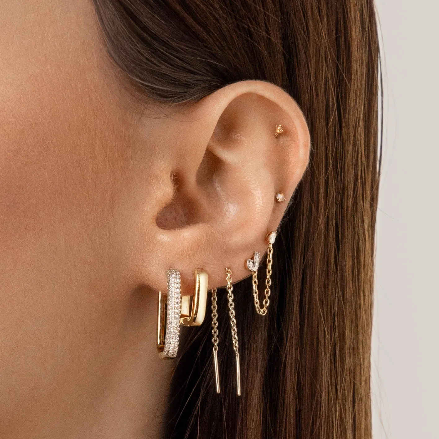 Earring Connector Chain in 10k Gold
