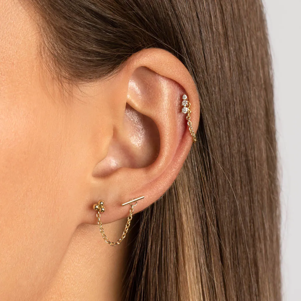 Earring Connector Chain in 10k Gold