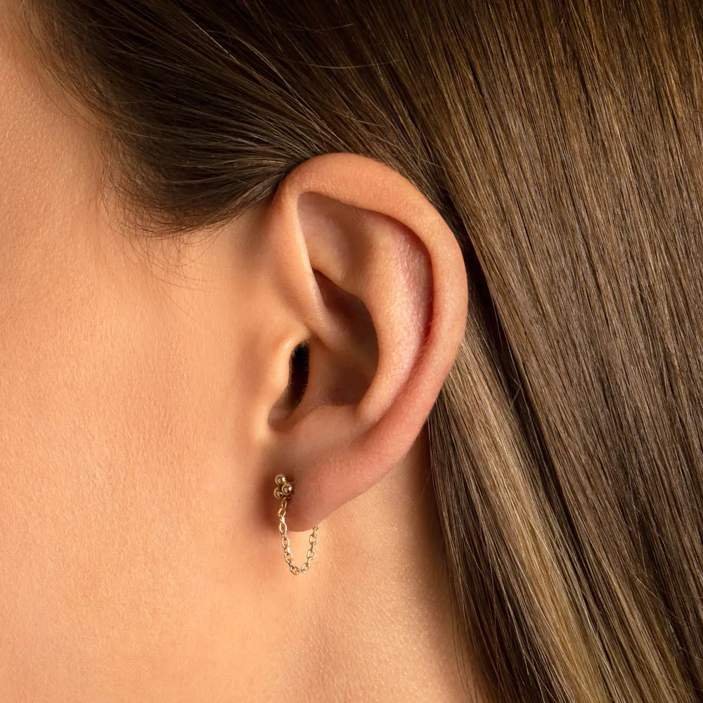 Earring Connector Chain in 10k Gold