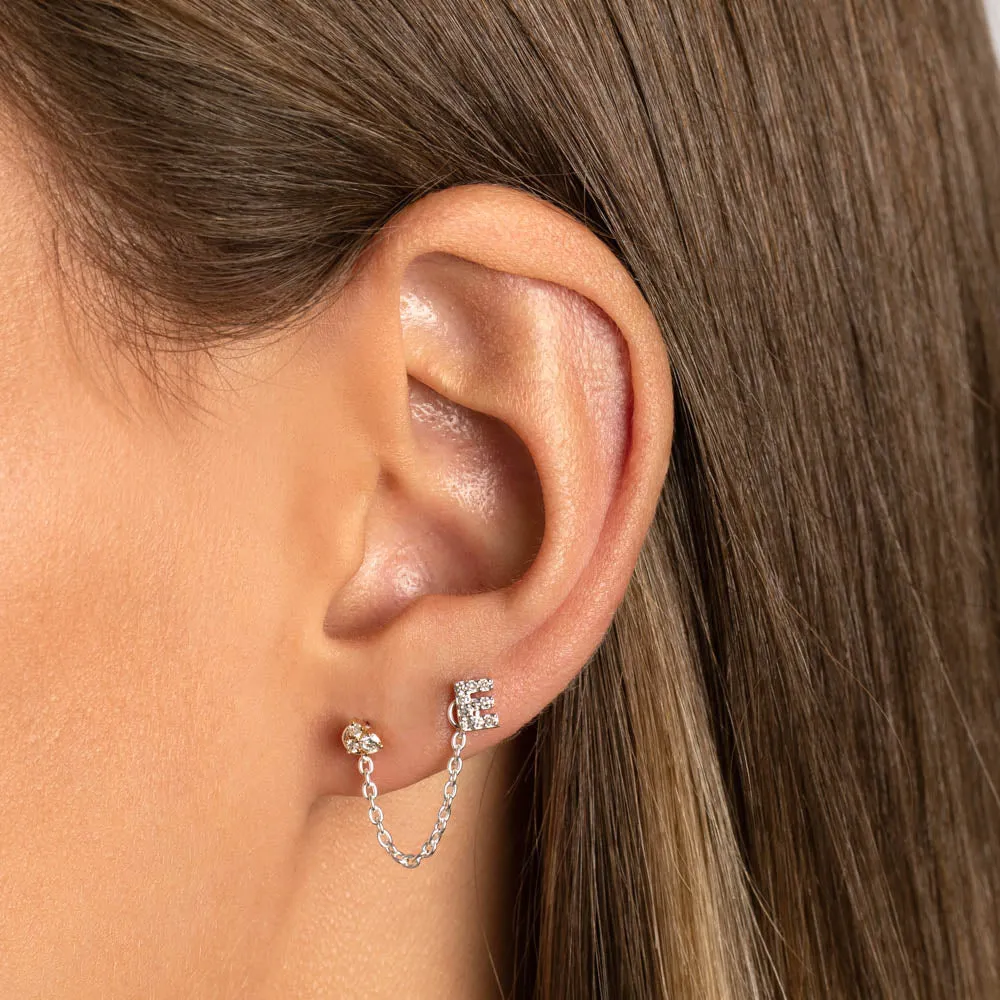 Earring Connector Chain in Silver