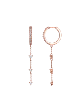 Georgini Heirloom Loved Earrings - Rose Gold