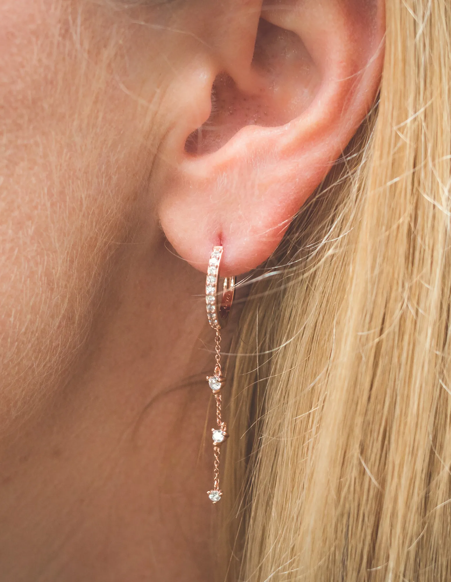Georgini Heirloom Loved Earrings - Rose Gold