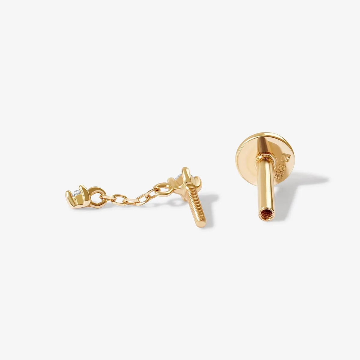 Haluk diamond stud piercing