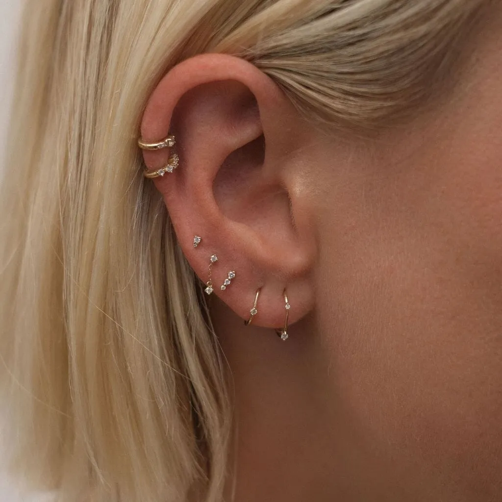 Haluk diamond stud piercing