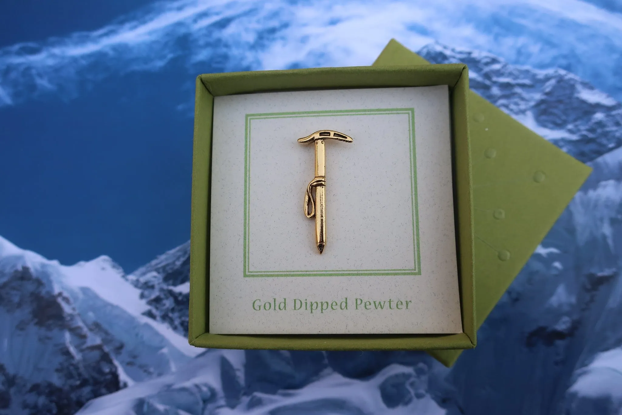 Mountaineering Axe Gold Lapel Pin