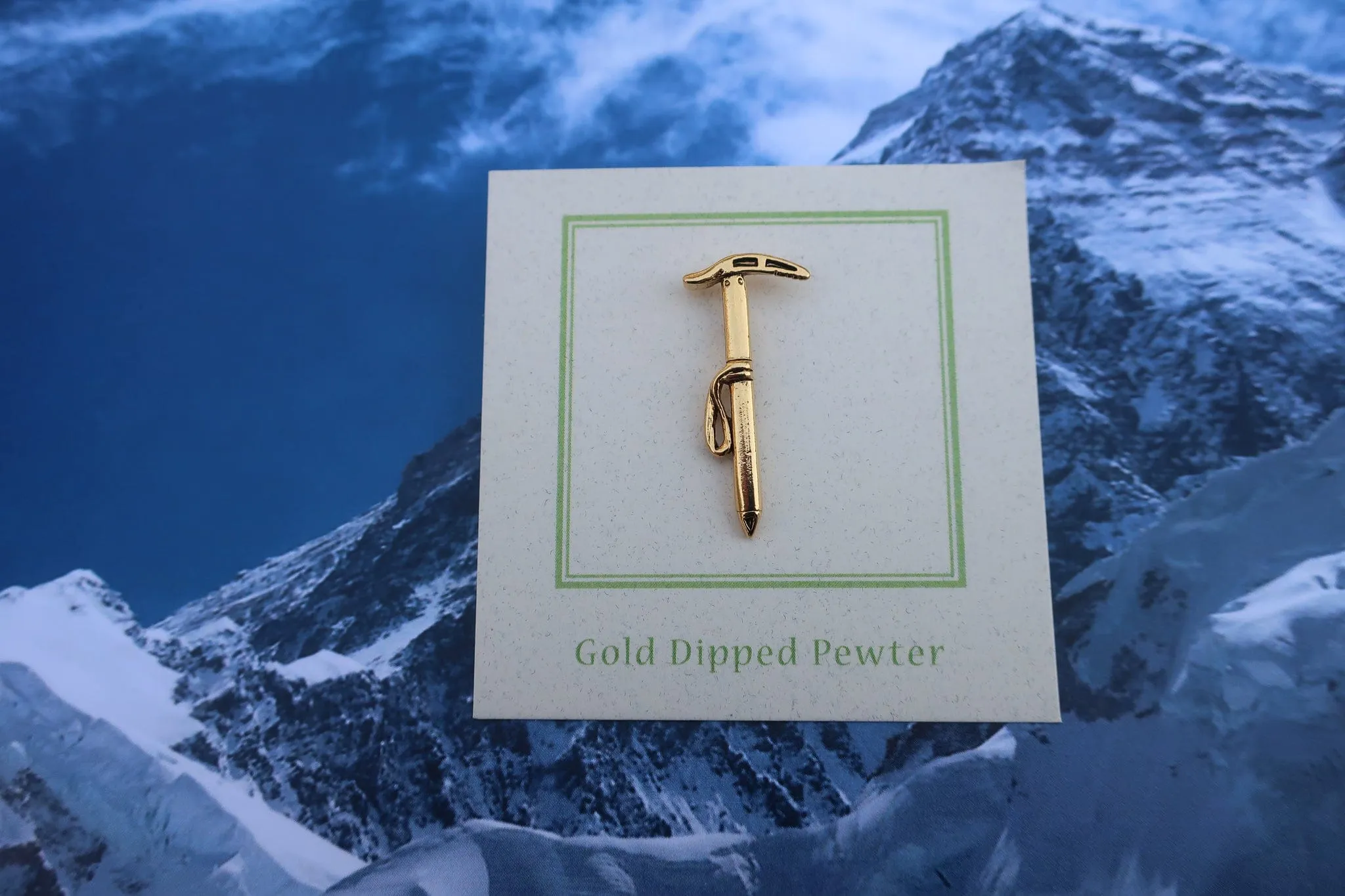 Mountaineering Axe Gold Lapel Pin