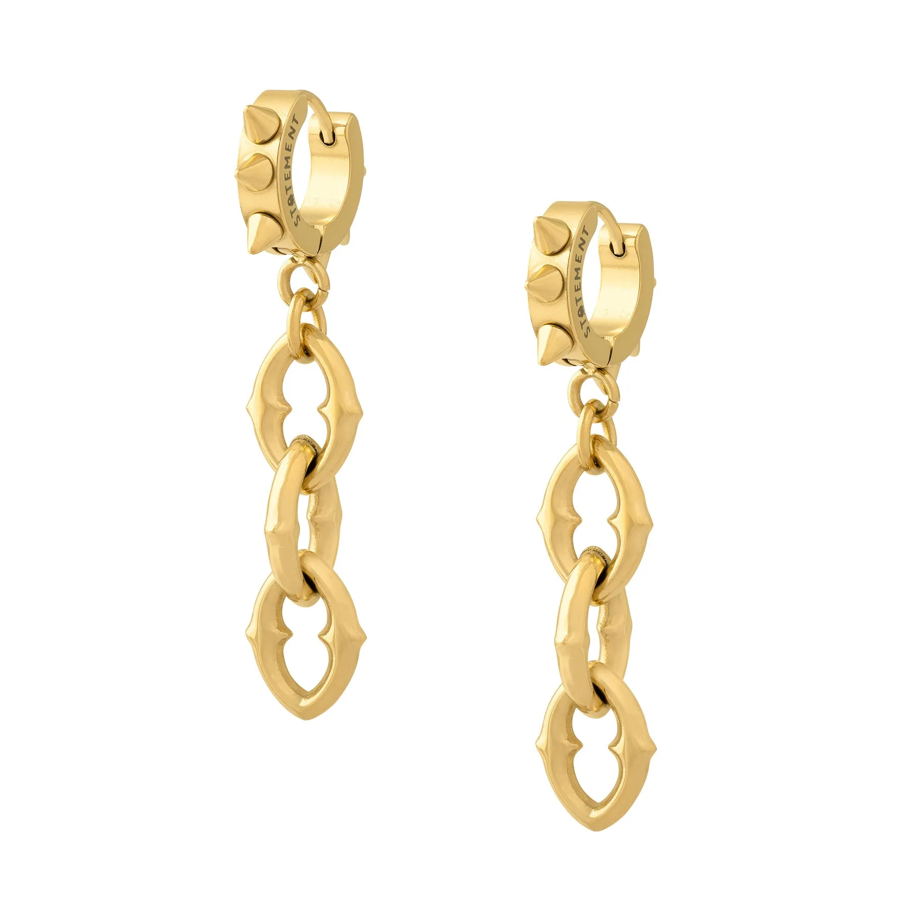"The Cathedral" 9mm Spiked Earrings (Gold)